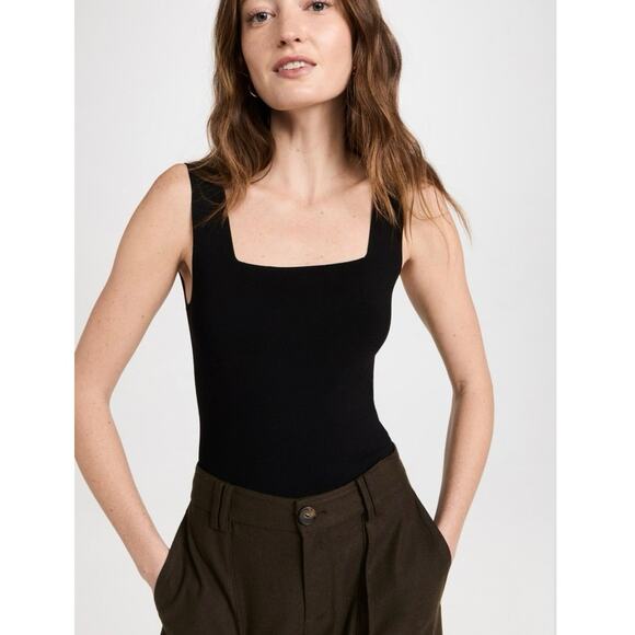 NWOT Women’s Vince Square Neck Tank in Black SZ XXS - Picture 1 of 8